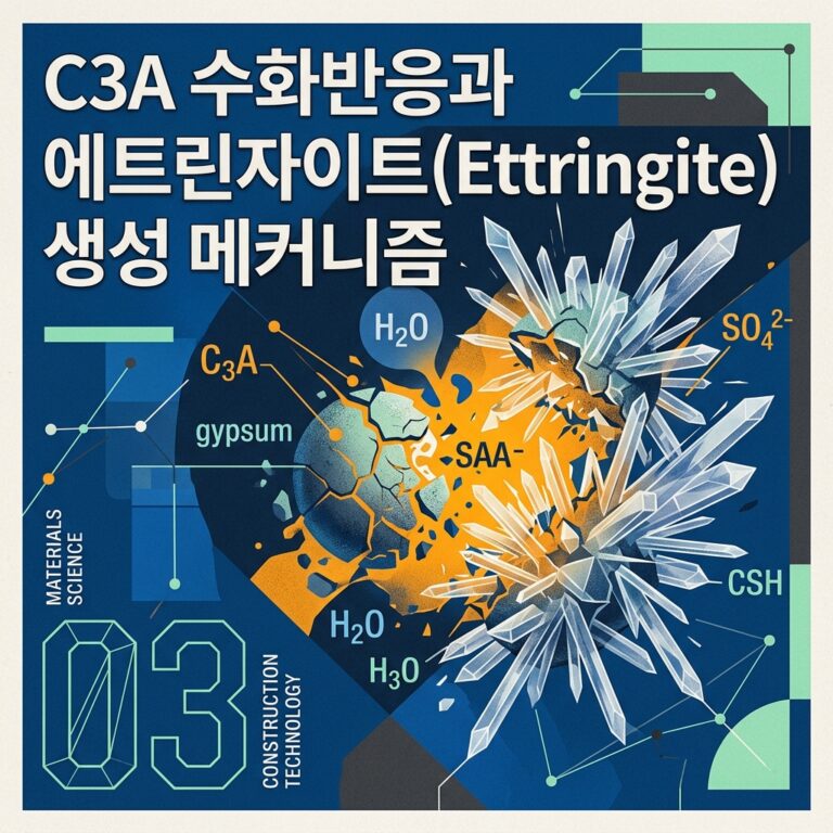 ai thumbnail poster C3A 수화반응과 에트린자이트Ettringite 생성 메커니즘 1788178868