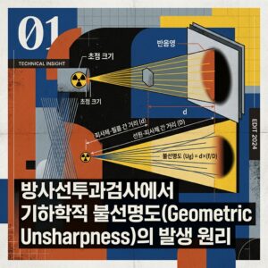 ai thumbnail poster 방사선투과검사에서 기하학적 불선명도Geometric Unsharpness의 발생 원리 1787589697