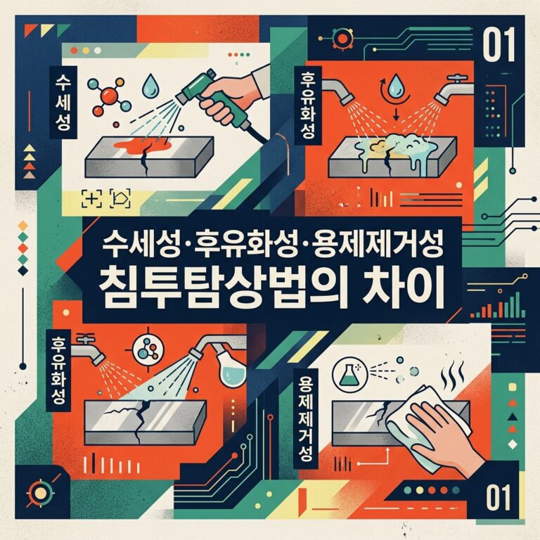 ai thumbnail poster 수세성·후유화성·용제제거성 침투탐상법의 차이 1787744383