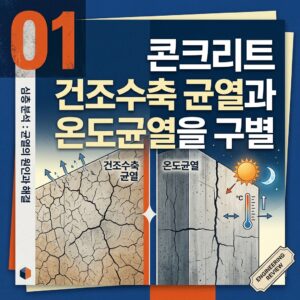 ai thumbnail poster 콘크리트 건조수축 균열과 온도균열을 구별 1787152793
