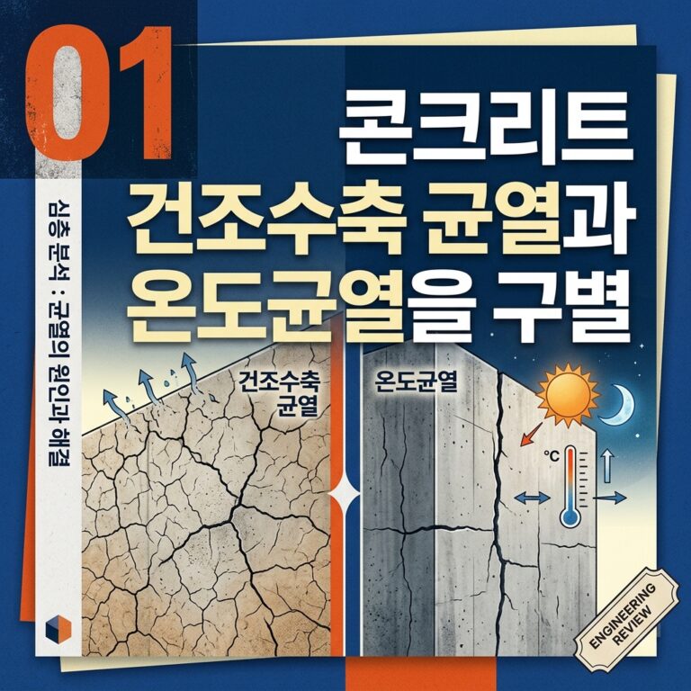 ai thumbnail poster 콘크리트 건조수축 균열과 온도균열을 구별 1787152793