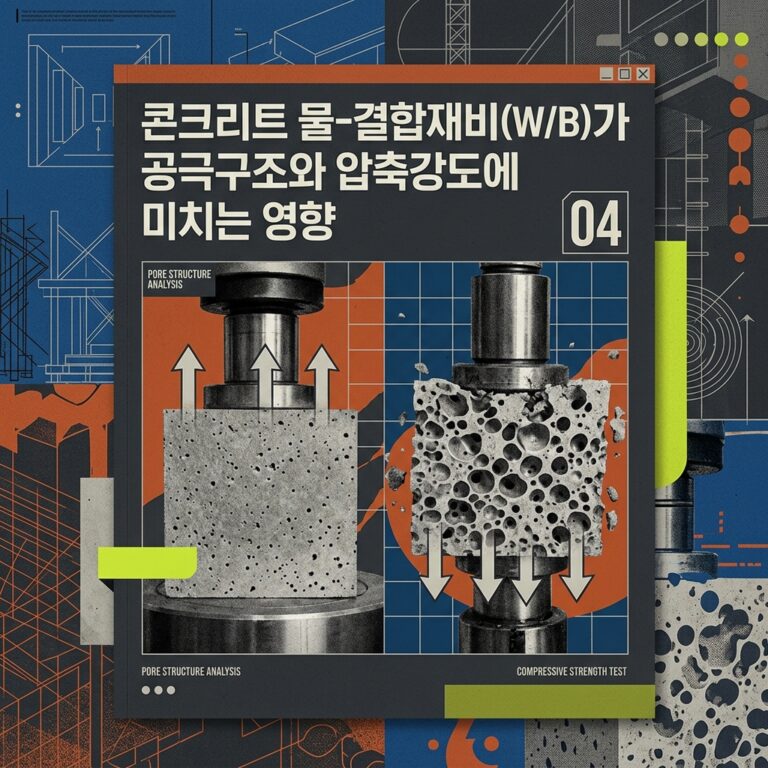 ai thumbnail poster 콘크리트 물 결합재비WB가 공극구조와 압축강도에 미치는 영향 1788178514