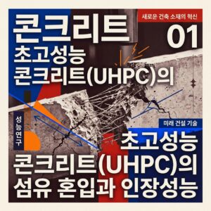 ai thumbnail poster 콘크리트 초고성능 콘크리트UHPC의 섬유 혼입과 인장성능 1787249231