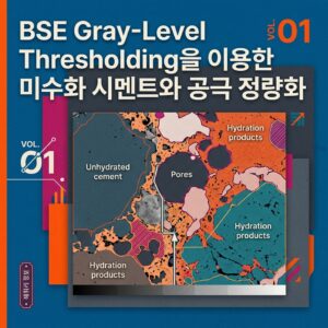 ai thumbnail poster BSE Gray Level Thresholding을 이용한 미수화 시멘트와 공극 정량화 1789562649