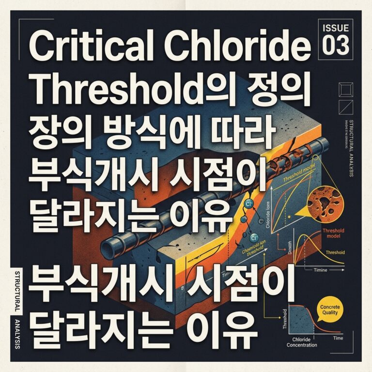 ai thumbnail poster Critical Chloride Threshold의 정의 방식에 따라 부식개시 시점이 달라지는 이유 1789472851