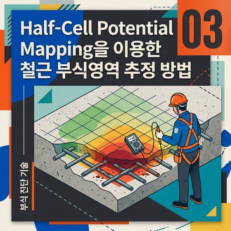 ai thumbnail poster Half Cell Potential Mapping을 이용한 철근 부식영역 추정 방법 1789386941