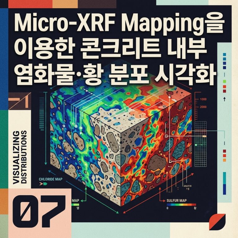 ai thumbnail poster Micro XRF Mapping을 이용한 콘크리트 내부 염화물·황 분포 시각화 1789563557