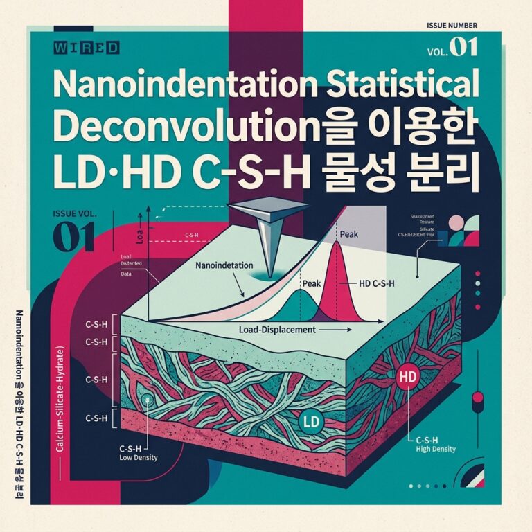 ai thumbnail poster Nanoindentation Statistical Deconvolution을 이용한 LD·HD C S H 물성 분리 1789563309