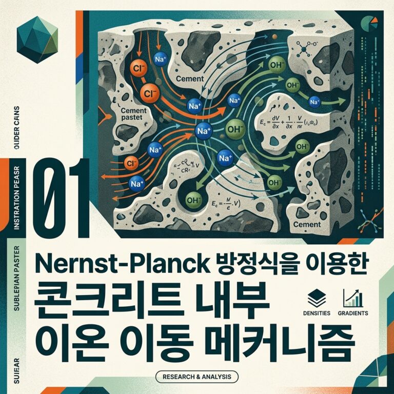 ai thumbnail poster Nernst Planck 방정식을 이용한 콘크리트 내부 이온 이동 메커니즘 1789472737