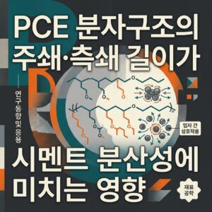 ai thumbnail poster PCE 분자구조의 주쇄·측쇄 길이가 시멘트 분산성에 미치는 영향 1788266149