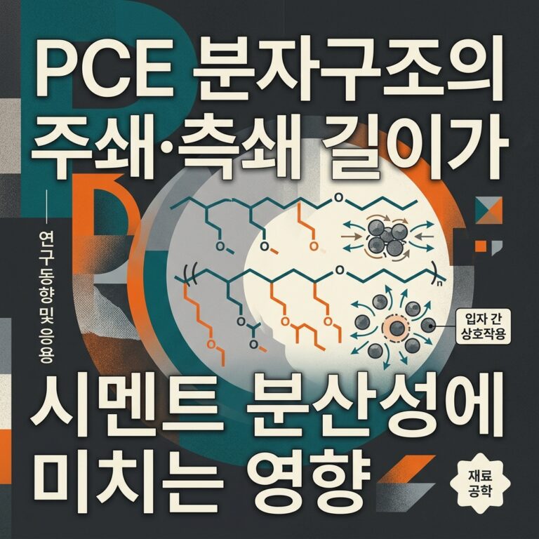 ai thumbnail poster PCE 분자구조의 주쇄·측쇄 길이가 시멘트 분산성에 미치는 영향 1788266149