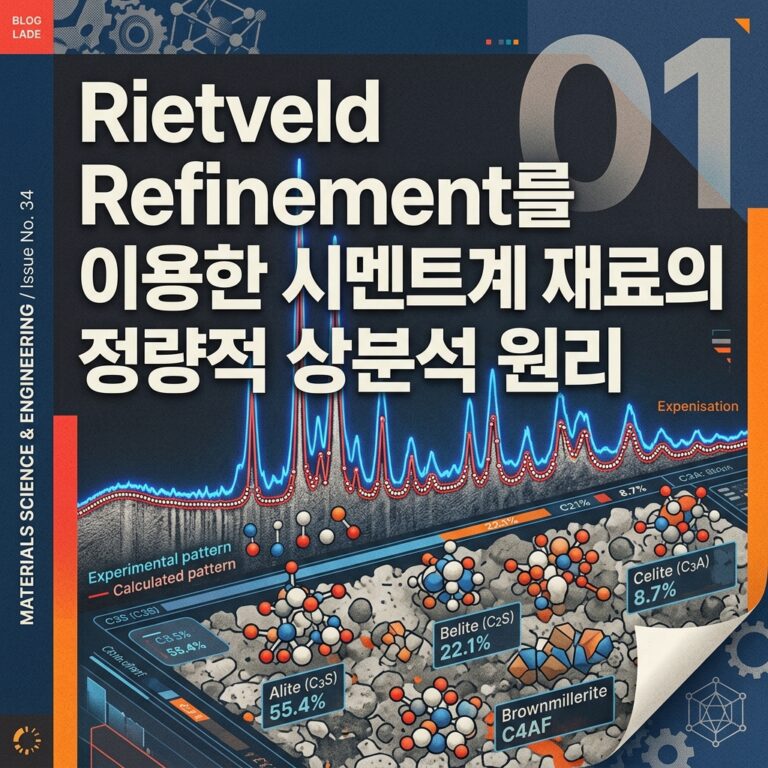 ai thumbnail poster Rietveld Refinement를 이용한 시멘트계 재료의 정량적 상분석 원리 1789562054