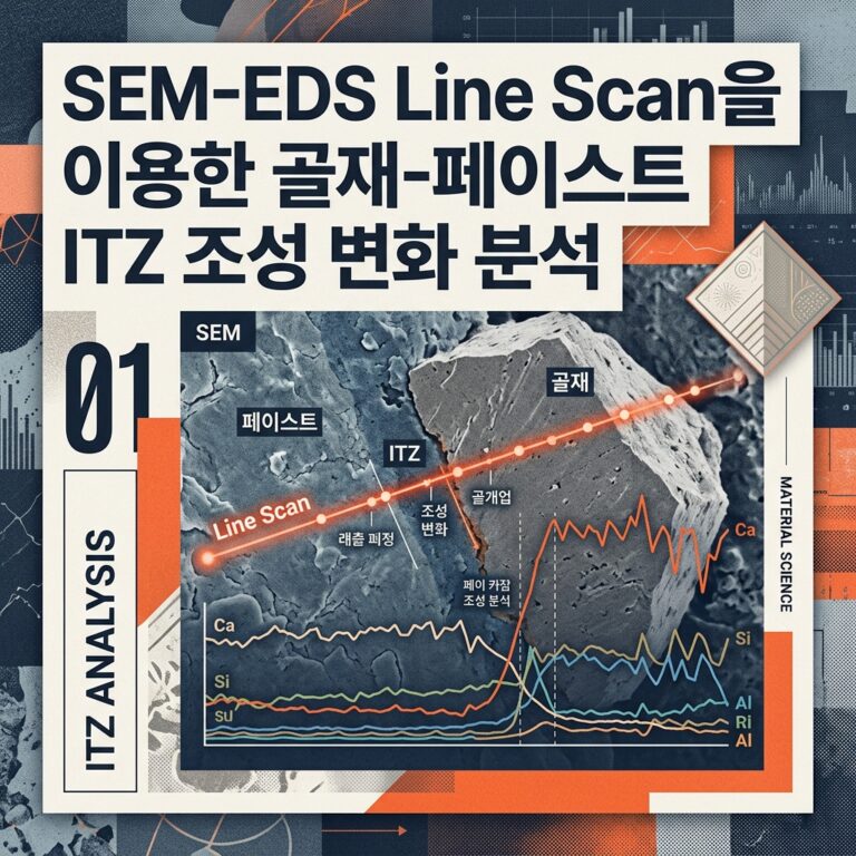 ai thumbnail poster SEM EDS Line Scan을 이용한 골재 페이스트 ITZ 조성 변화 분석 1789562746