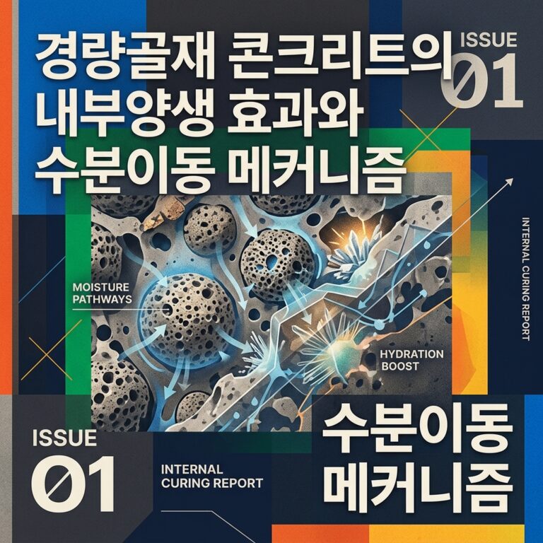 ai thumbnail poster 경량골재 콘크리트의 내부양생 효과와 수분이동 메커니즘 1788267533