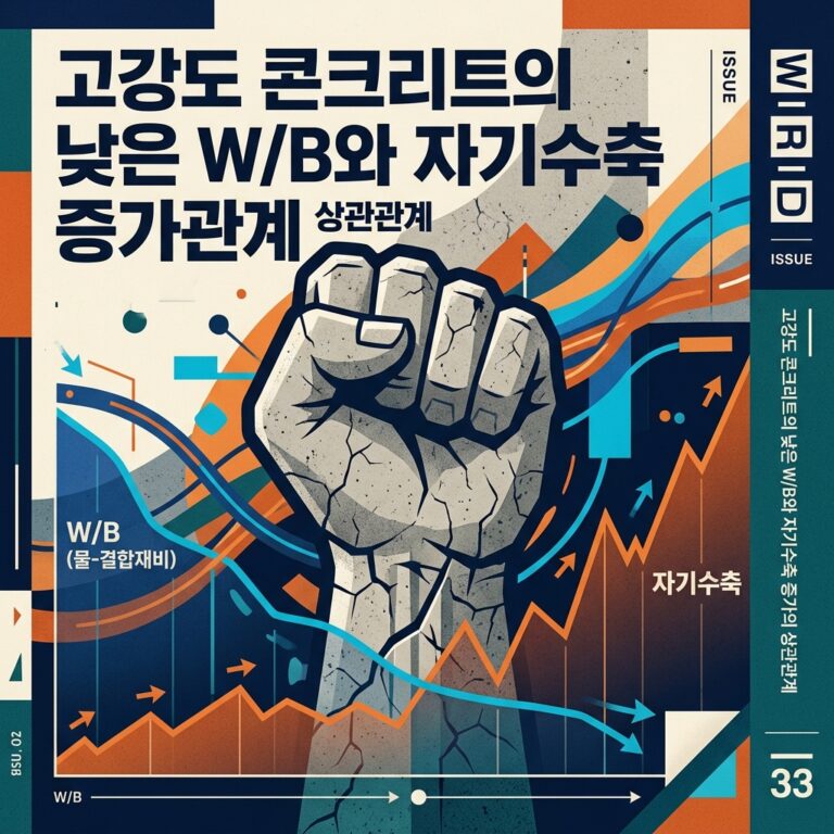 ai thumbnail poster 고강도 콘크리트의 낮은 WB와 자기수축 증가의 상관관계 1788266935