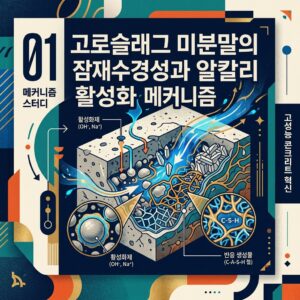 ai thumbnail poster 고로슬래그 미분말의 잠재수경성과 알칼리 활성화 메커니즘 1788265658