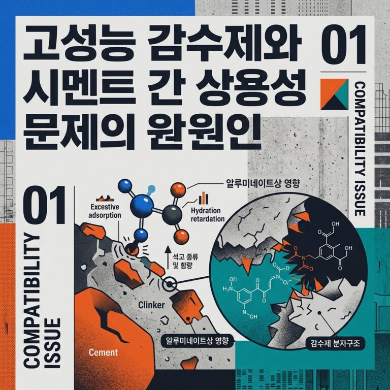 ai thumbnail poster 고성능 감수제와 시멘트 간 상용성 문제의 발생 원인 1788266209