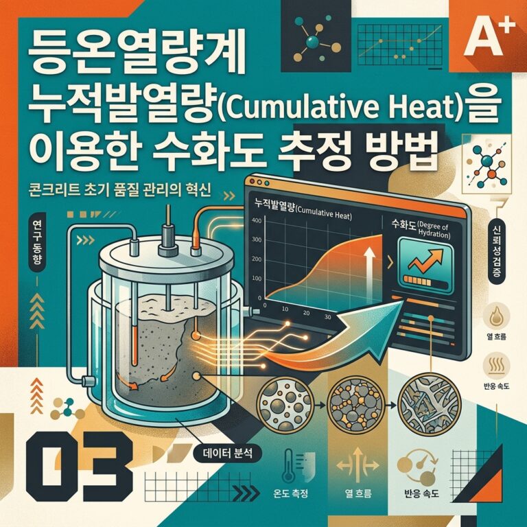 ai thumbnail poster 등온열량계 누적발열량Cumulative Heat을 이용한 수화도 추정 방법 1790141440
