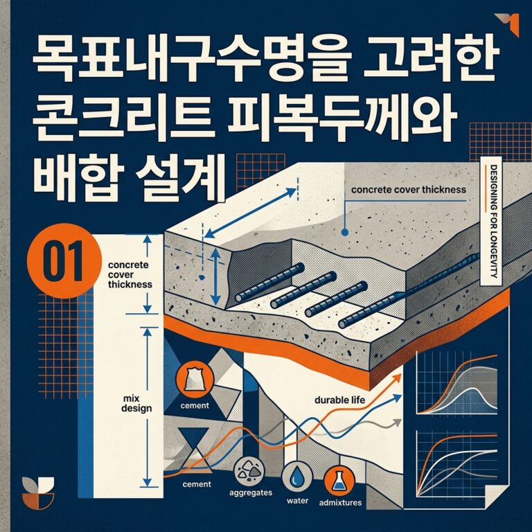 ai thumbnail poster 목표내구수명을 고려한 콘크리트 피복두께와 배합 설계 1788781529
