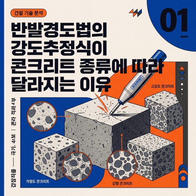 ai thumbnail poster 반발경도법의 강도추정식이 콘크리트 종류에 따라 달라지는 이유 1788921352
