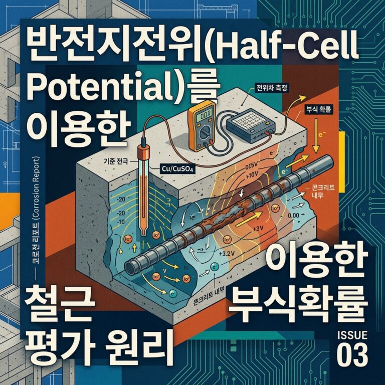 ai thumbnail poster 반전지전위Half Cell Potential를 이용한 철근 부식확률 평가 원리 1789386740