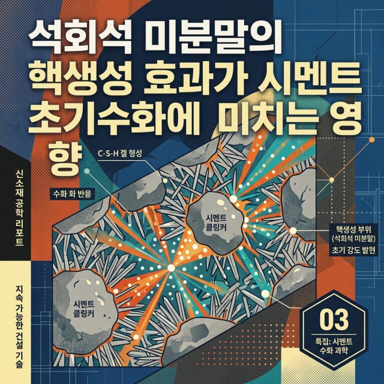 ai thumbnail poster 석회석 미분말의 핵생성 효과가 시멘트 초기수화에 미치는 영향 1788265888