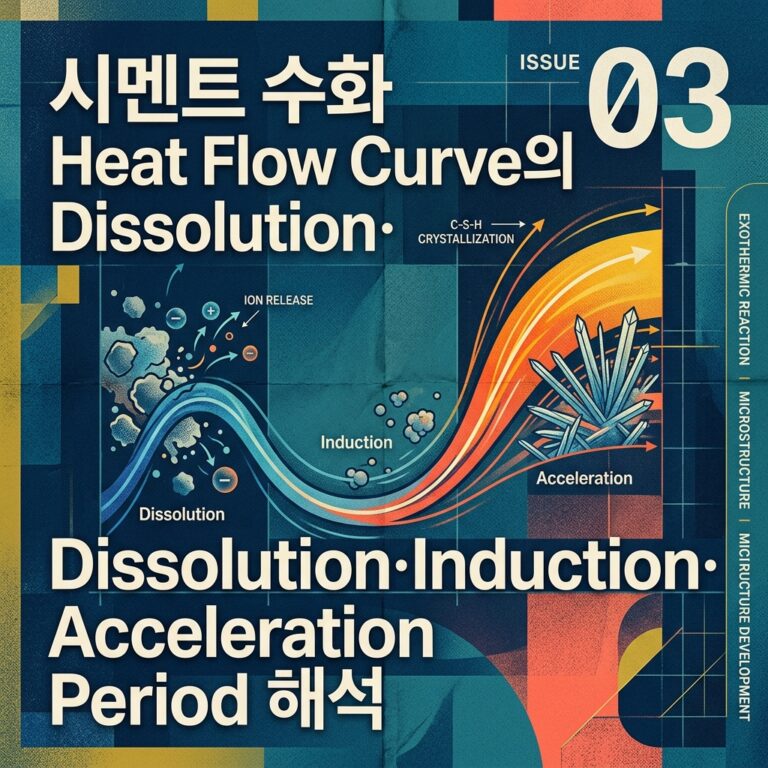 ai thumbnail poster 시멘트 수화 Heat Flow Curve의 Dissolution·Induction·Acceleration Period 해석 1790141203