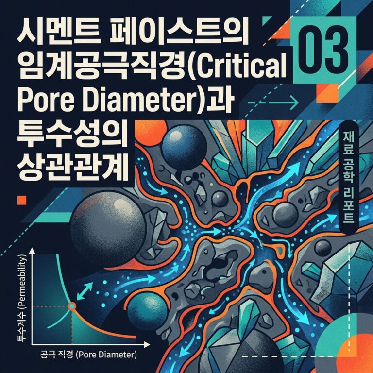 ai thumbnail poster 시멘트 페이스트의 임계공극직경Critical Pore Diameter과 투수성의 상관관계 1789472002
