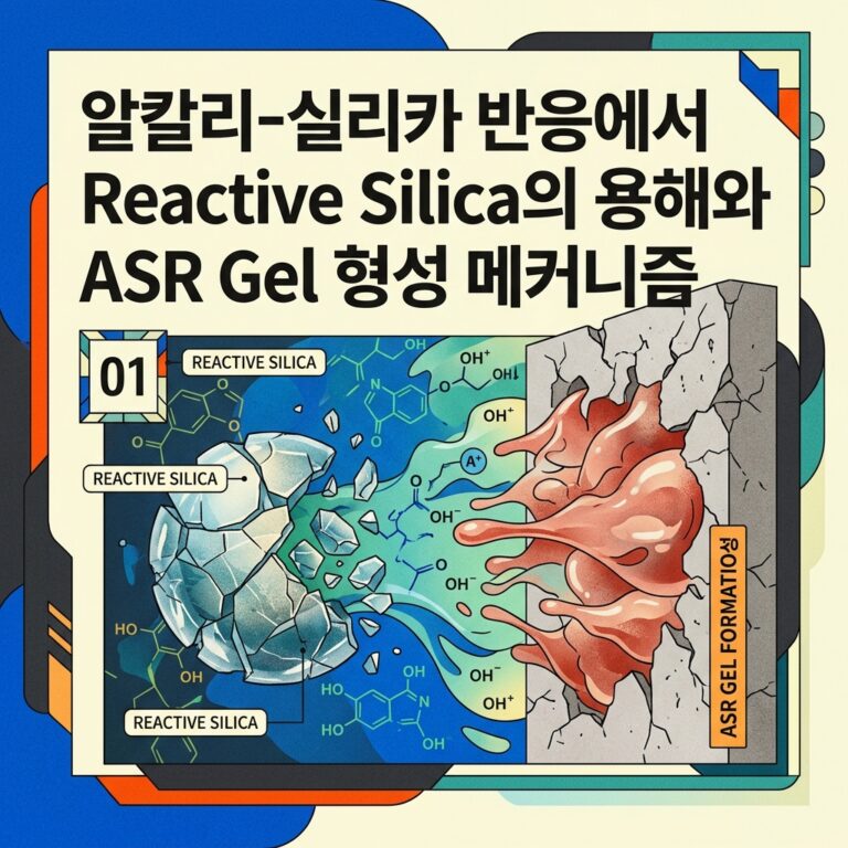 ai thumbnail poster 알칼리 실리카 반응에서 Reactive Silica의 용해와 ASR Gel 형성 메커니즘 1789473178