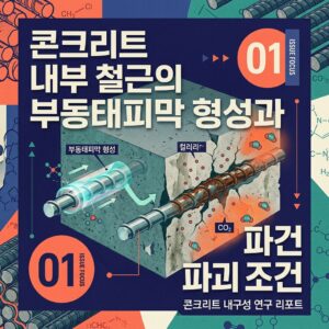 ai thumbnail poster 콘크리트 내부 철근의 부동태피막 형성과 파괴 조건 1788780857