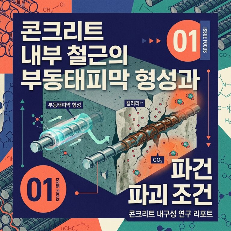 ai thumbnail poster 콘크리트 내부 철근의 부동태피막 형성과 파괴 조건 1788780857