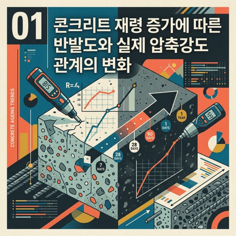 ai thumbnail poster 콘크리트 재령 증가에 따른 반발도와 실제 압축강도 관계의 변화 1788921305