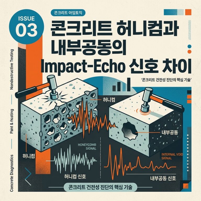 ai thumbnail poster 콘크리트 허니컴과 내부공동의 Impact Echo 신호 차이 1789386159